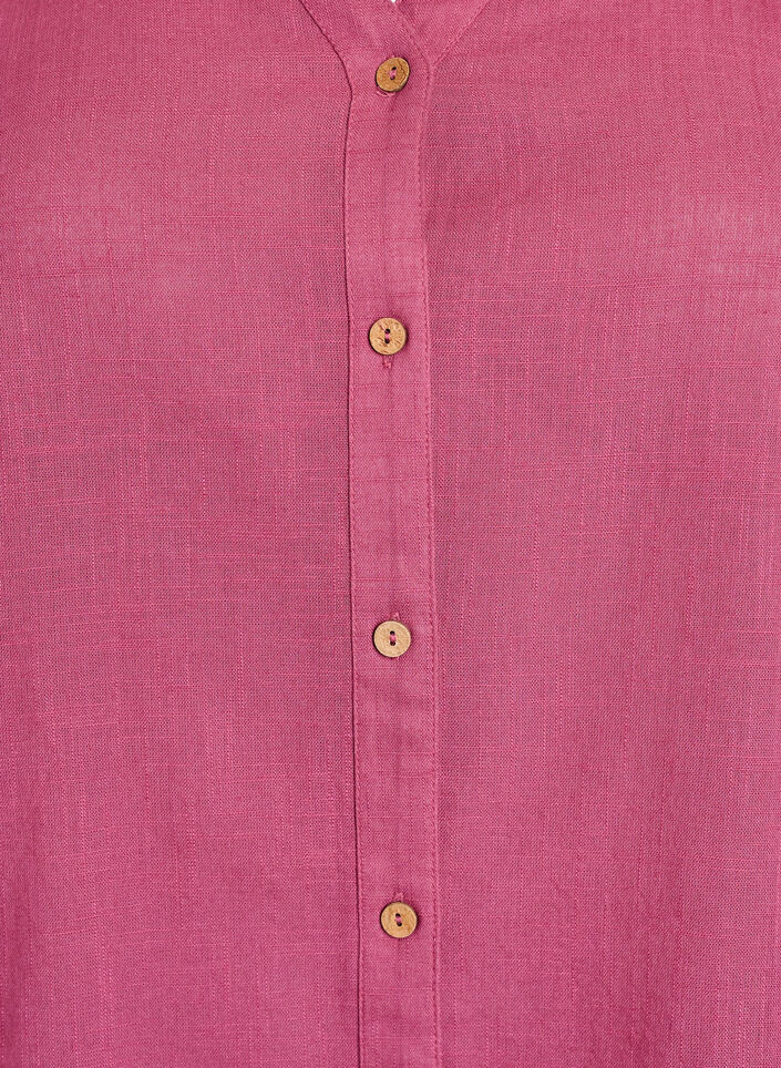 Chemisier en coton avec un col en V, Bordeaux, Packshot image number 2