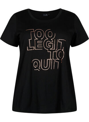 T-shirt de sport avec imprimé, Black w. Too Legit , Packshot image number 0