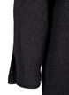 Robe en maille à col rond et fendue, Dark Grey Melange, Packshot image number 3