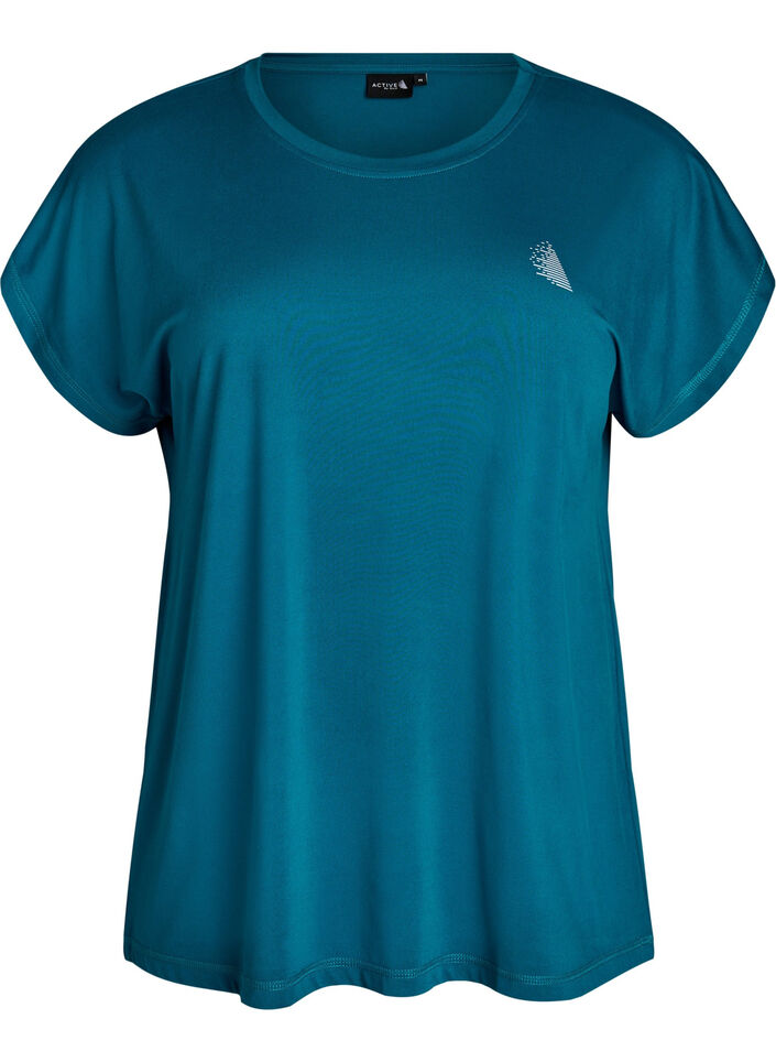 T-shirt de sport couleur unie, Vert, Packshot image number 0
