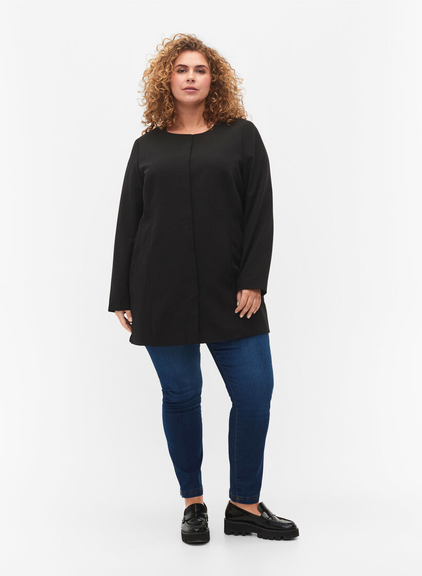 Veste légère et classique de printemps, Black, Model image number 2