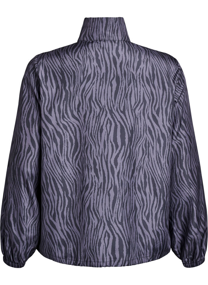 Veste de running à col montant et ourlet ajustable, Gris, Packshot image number 1