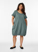 Robe en coton &agrave; manches courtes, Vert fonc&eacute;, Model image number 1