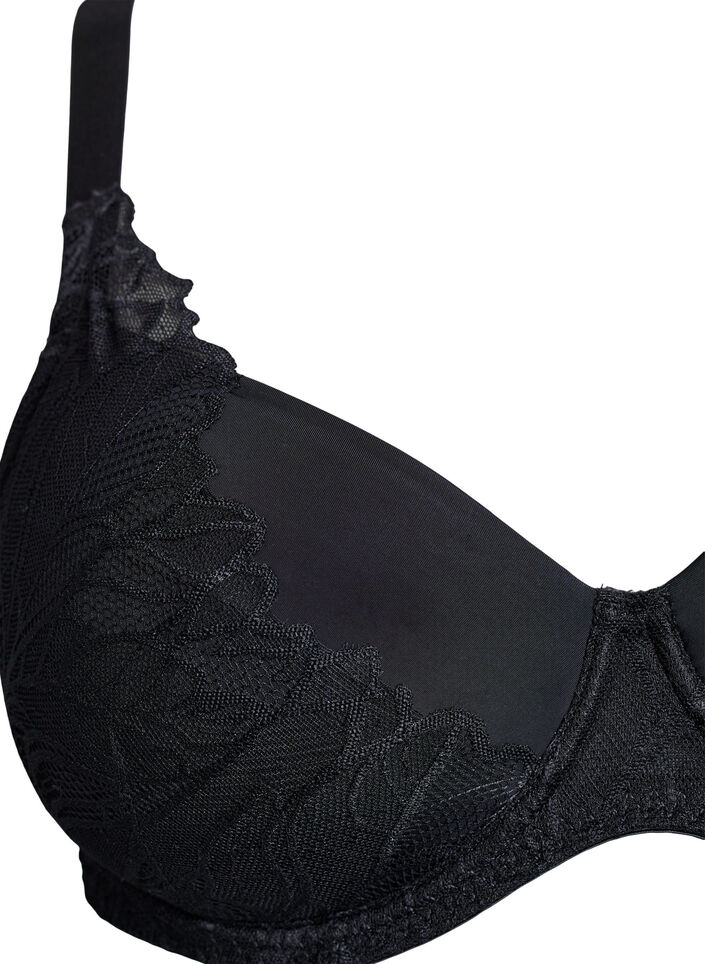 Soutien-gorge rembourré en dentelle, Noir, Packshot image number 2