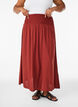 Jupe longue en viscose avec smocks, Bordeaux, Model image number 2