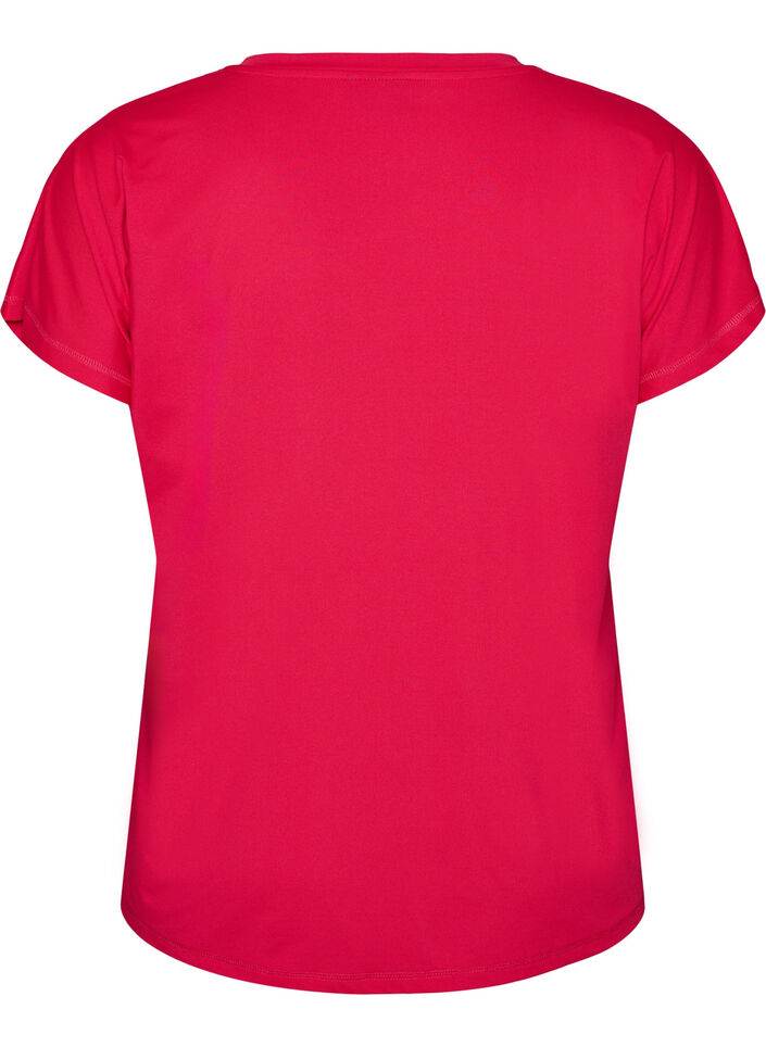 T-shirt d&rsquo;entra&icirc;nement ample avec col en V, Rose, Packshot image number 1