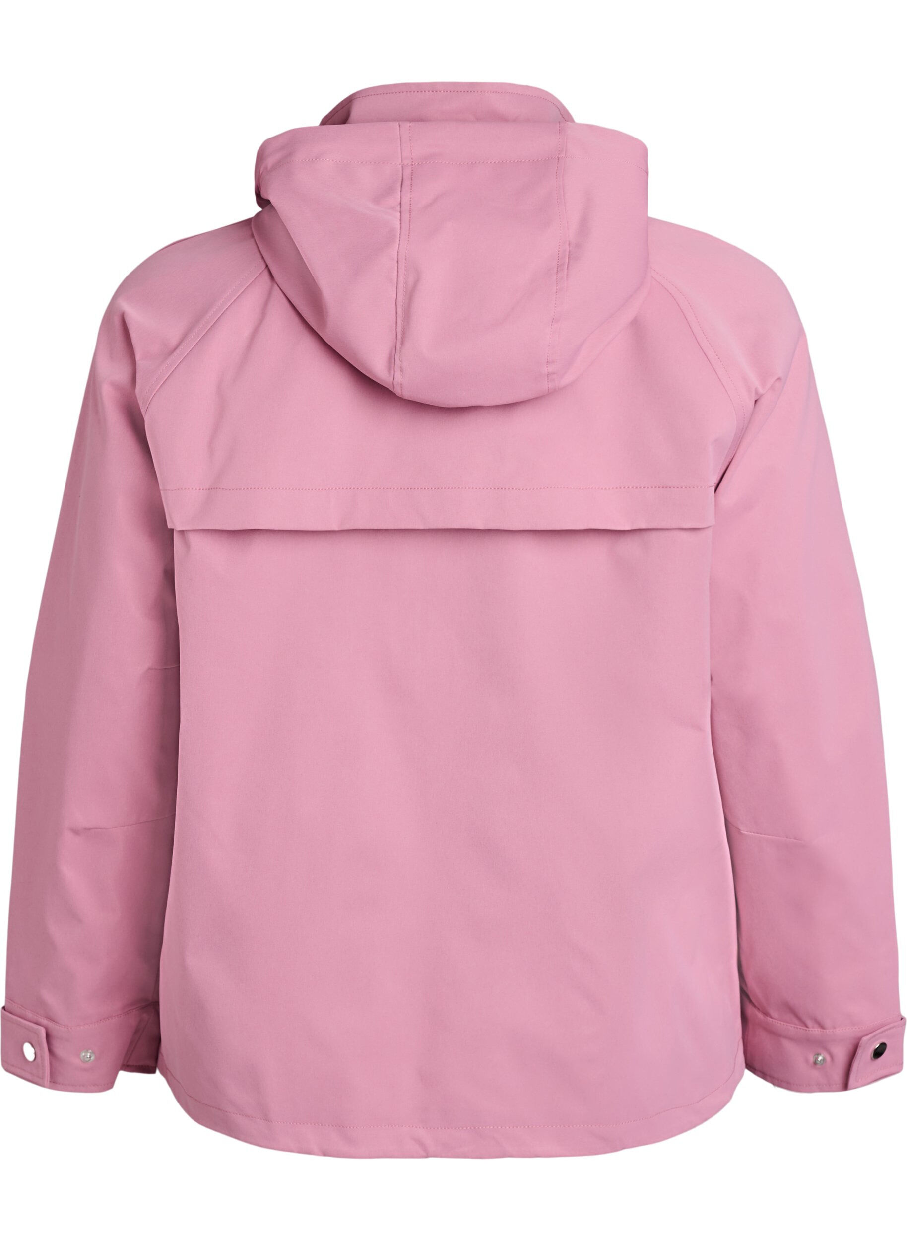 Zizzi Veste courte de printemps avec capuche amovible, Rose, Packshot image number 1