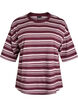 T-shirt boxy &agrave; rayures, Bordeaux, Packshot image number 0
