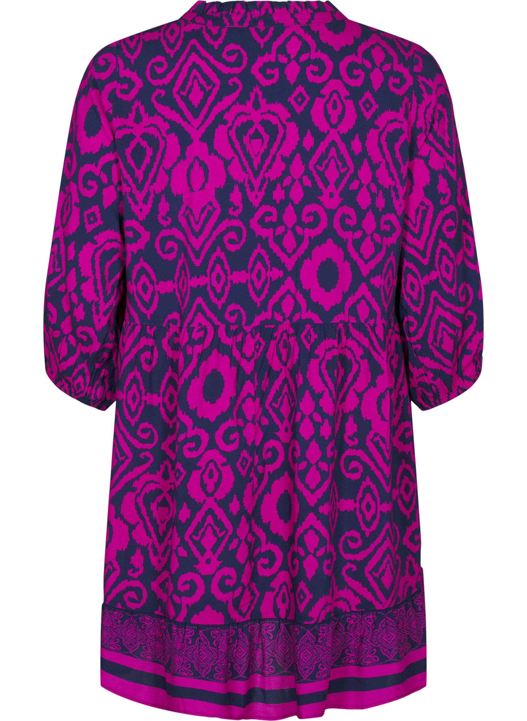 Zizzi Robe courte &eacute;vas&eacute;e et imprim&eacute;e, Night Sky AOP, Packshot image number 1