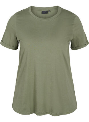 T-shirt en coton basique, Thyme, Packshot image number 0