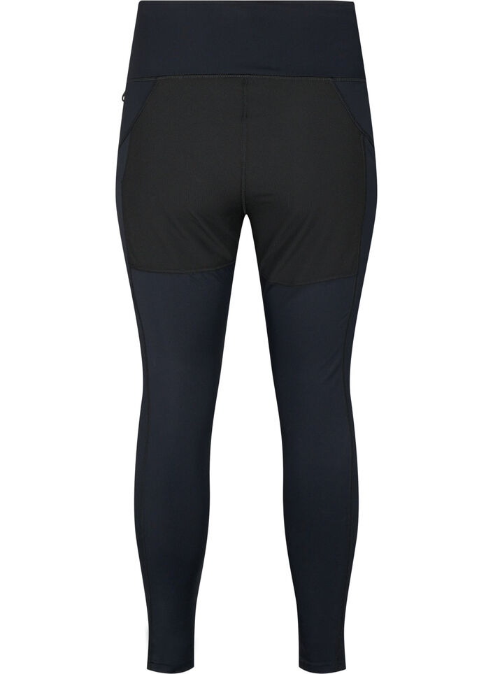 Legging de sport extensible et durable avec des poches, Black, Packshot image number 1