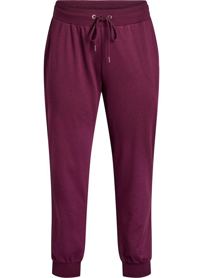 Pantalon de survêtement ample avec poches, Bordeaux, Packshot image number 0