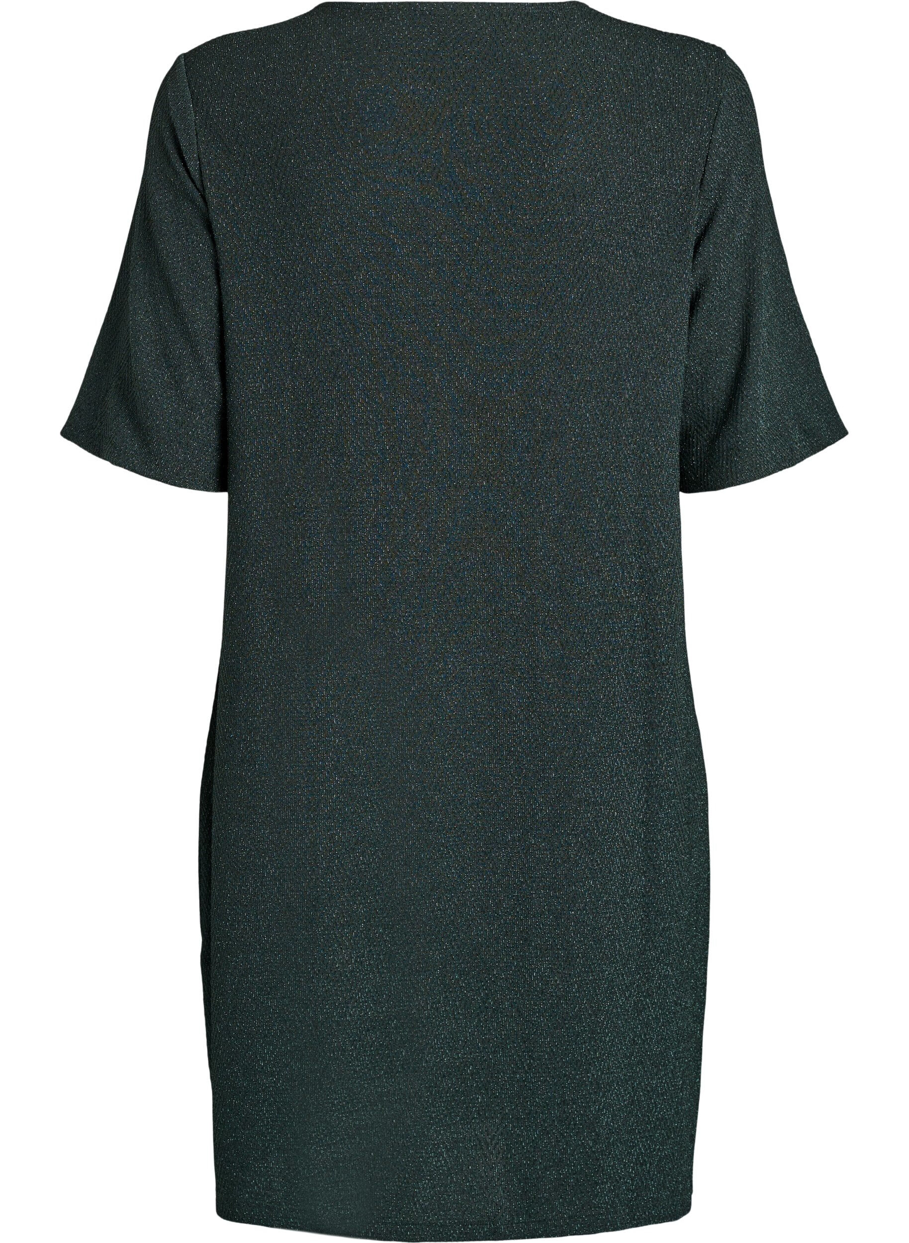 Zizzi Robe courte &agrave; motif paillet&eacute;, Vert fonc&eacute;, Packshot image number 1