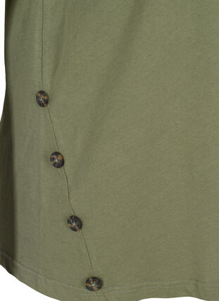 T-shirt en coton avec boutons, Thyme, Packshot image number 3