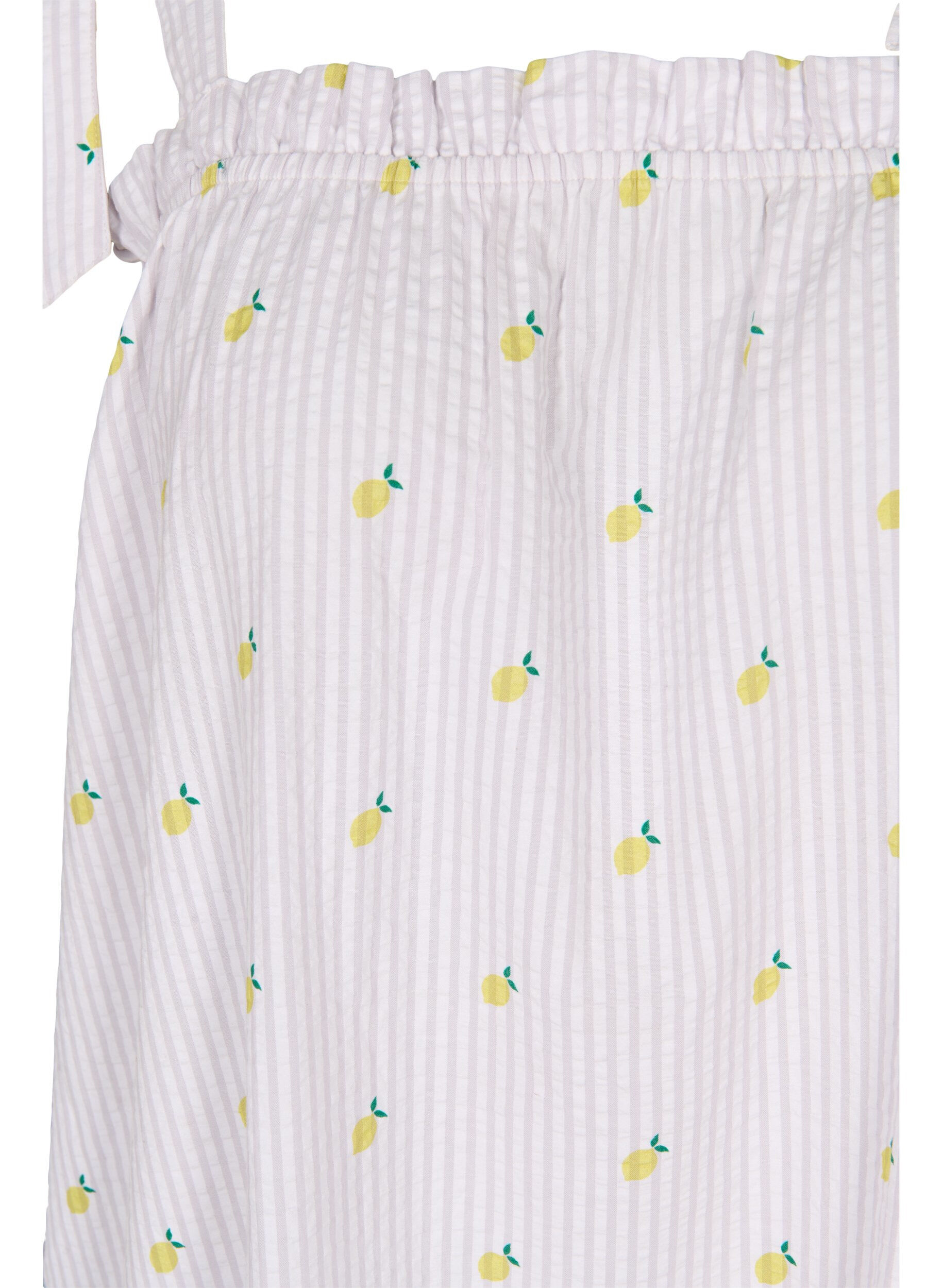 Zizzi Robe de plage en coton avec bretelles &agrave; nouer, Lemon Print, Packshot image number 2