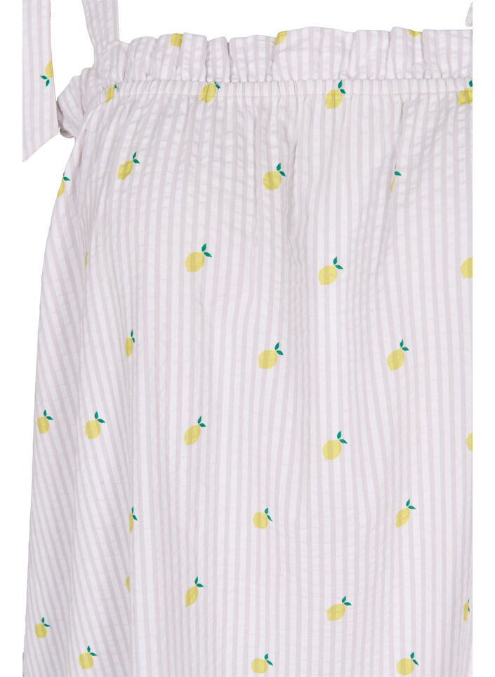 Robe de plage en coton avec bretelles à nouer, Lemon Print, Packshot image number 2
