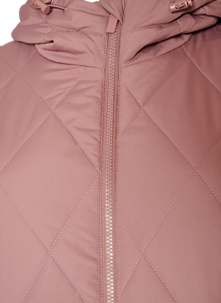 Veste l&eacute;g&egrave;rement matelass&eacute;e en losange, Rose, Packshot image number 2