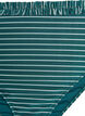 Culotte de bikini tai à rayures avec bord froncé, Vert foncé, Packshot image number 2