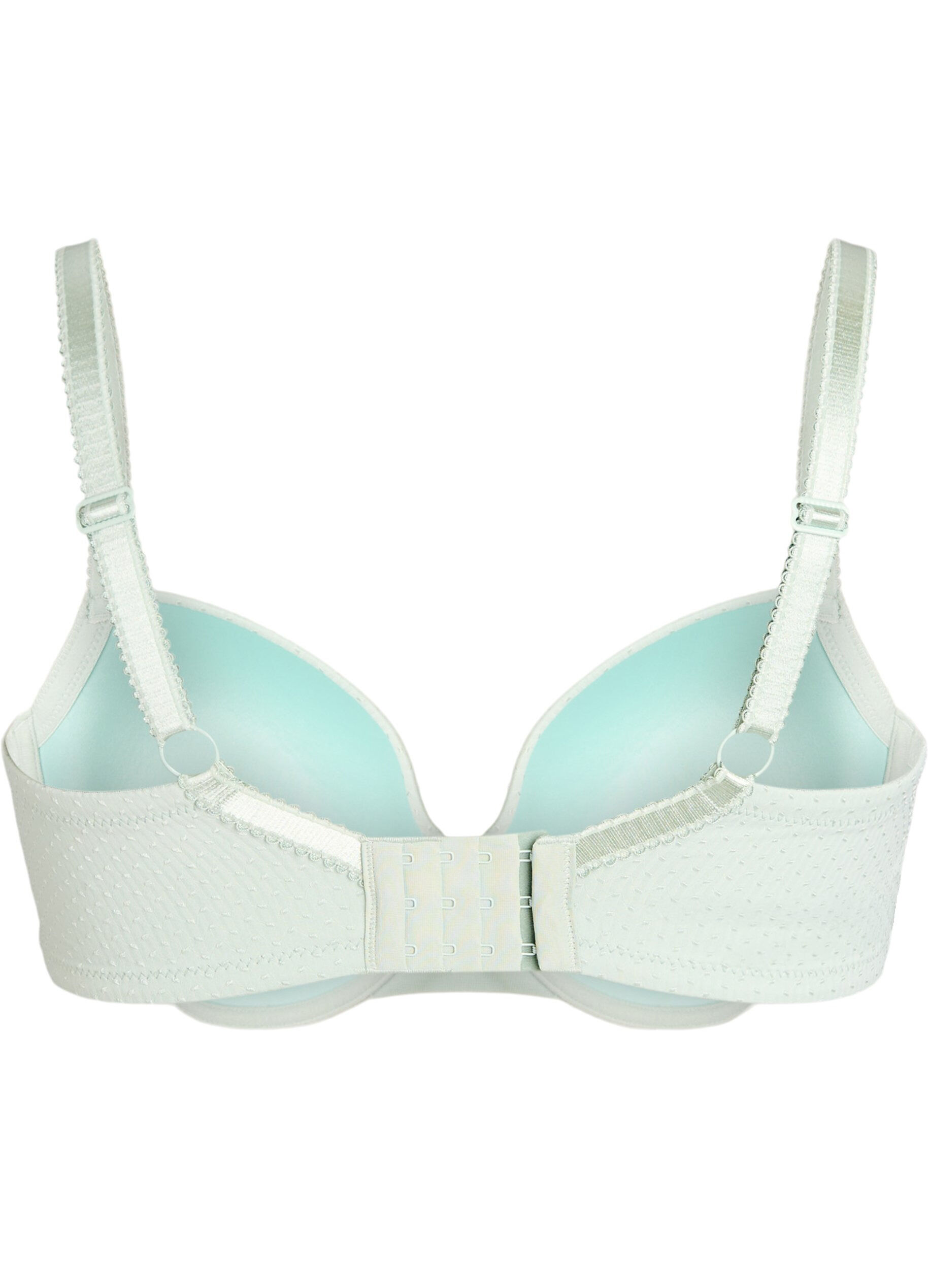 ZizziSoutien-gorge moul&eacute; en microfibre &agrave; texture dobby, Vert clair, Packshot image number 1