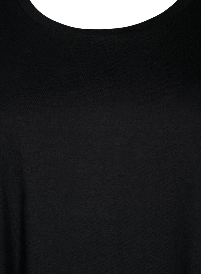 Robe en coton à manches courtes (2-pack), Black/Black, Packshot image number 3