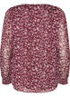 Chemisier &agrave; imprim&eacute; floral et fil paillet&eacute;, Bordeaux, Packshot image number 1