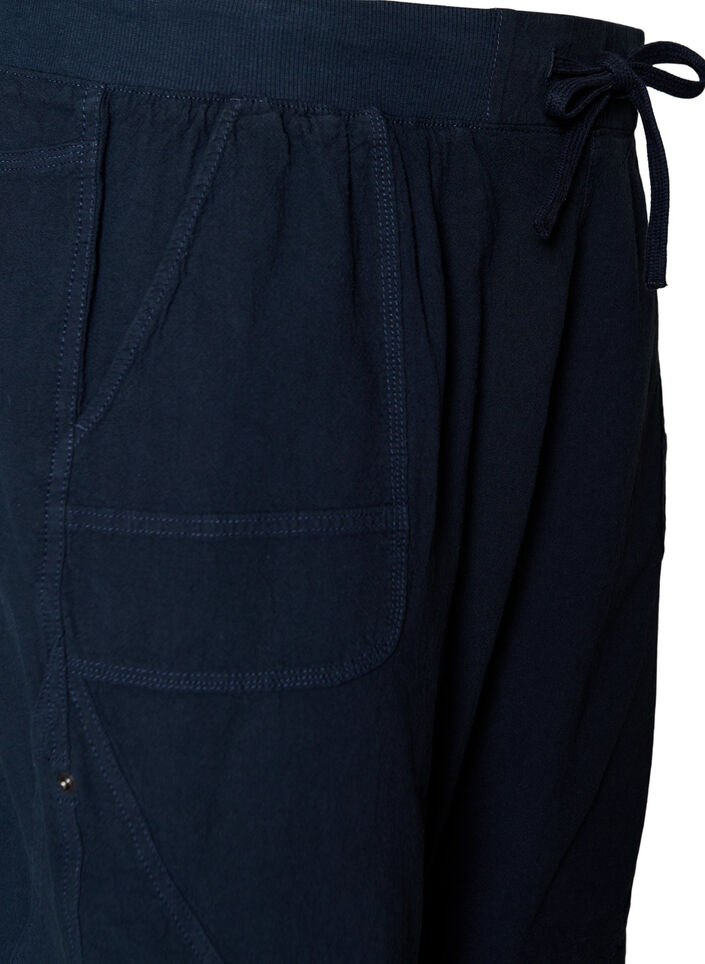 Short en coton ample avec poches, Bleu, Packshot image number 2