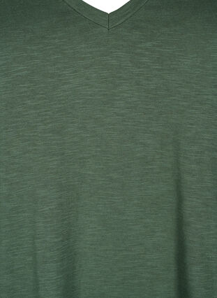 T-shirt basique à manches courtes et col en V, Thyme, Packshot image number 2