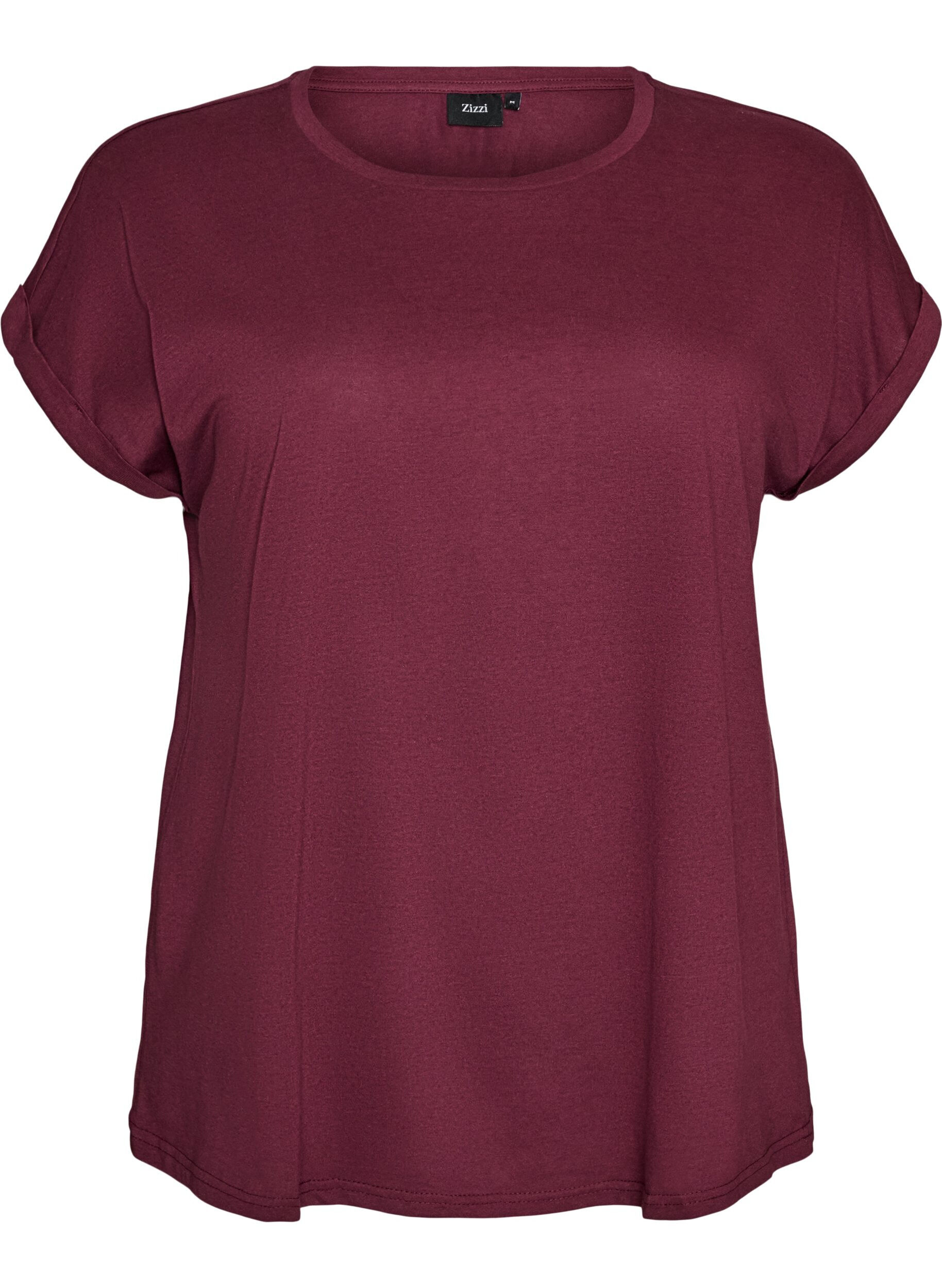 T-shirt &agrave; manches courtes en coton m&eacute;lang&eacute;