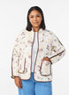 Veste matelass&eacute;e avec boutons et imprim&eacute; floral, Beige, Model image number 0