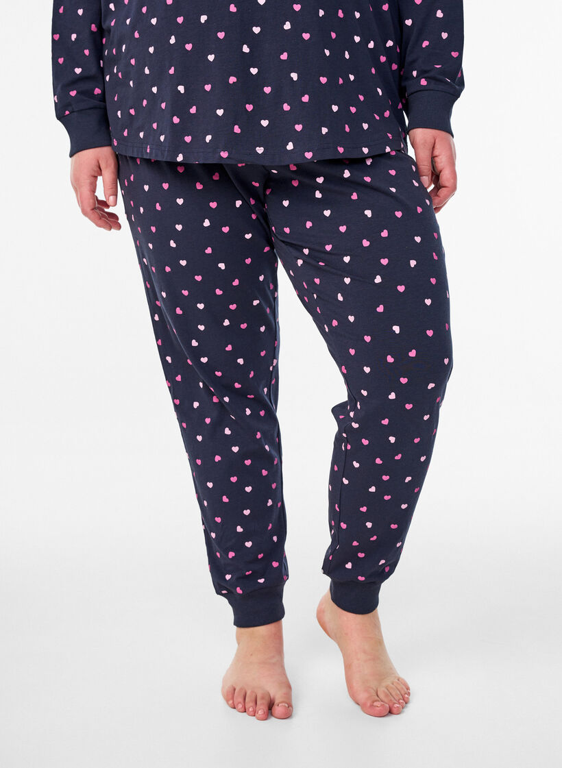 Bas de pyjama imprim&eacute;, Bleu, Model image number 2