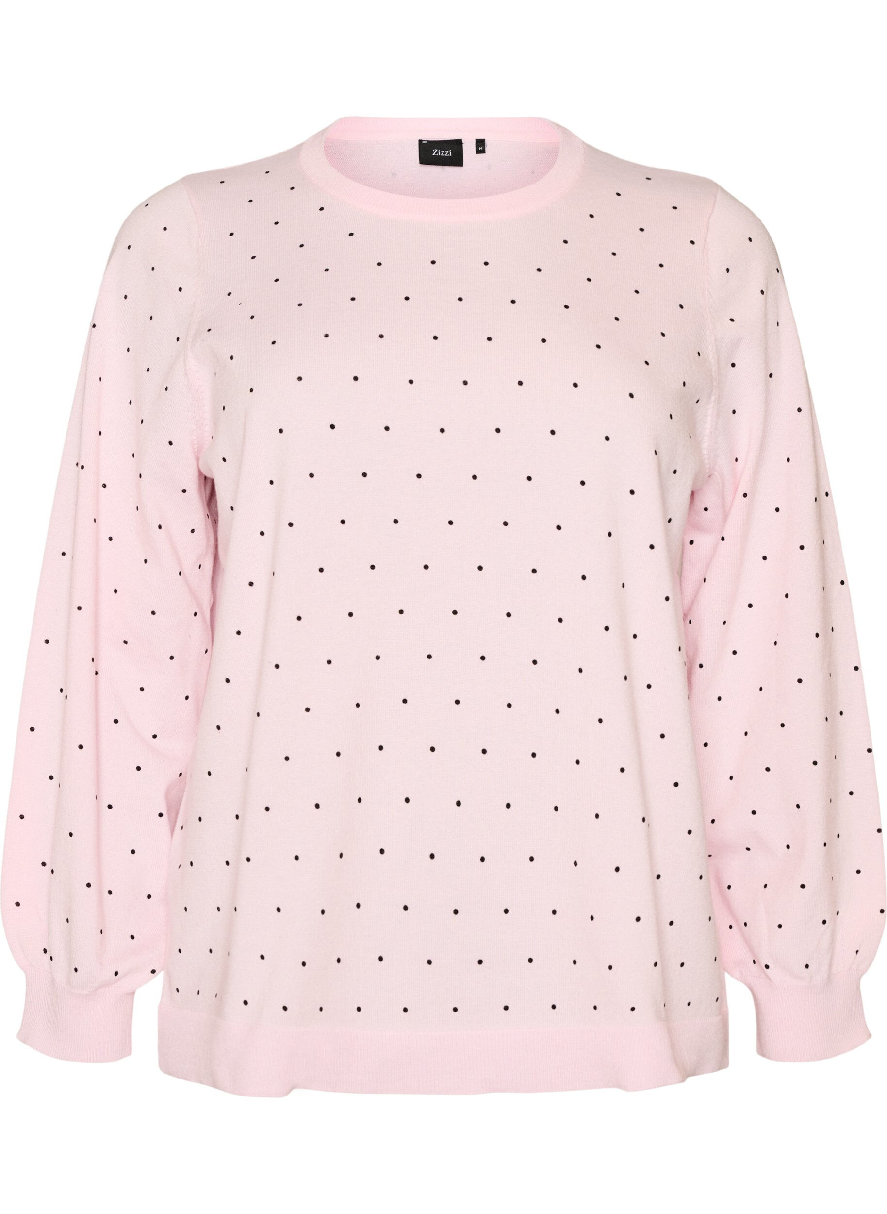 ZizziBlouse en maille &agrave; petits pois, Rose, Packshot image number 0