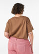 T-shirt en 100% coton avec manches courtes et imprim&eacute;, Marron, Model image number 2