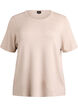 Blouse en maille à manches courtes en viscose, Beige, Packshot image number 0