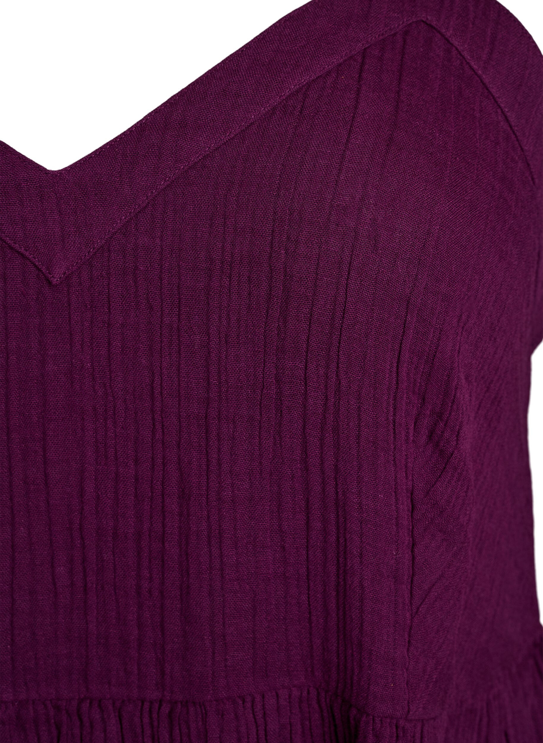 Zizzi Robe de plage en coton avec des bretelles fines, Violet, Packshot image number 2