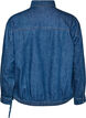 Blouse en jean coupe ballon, Bleu, Packshot image number 1