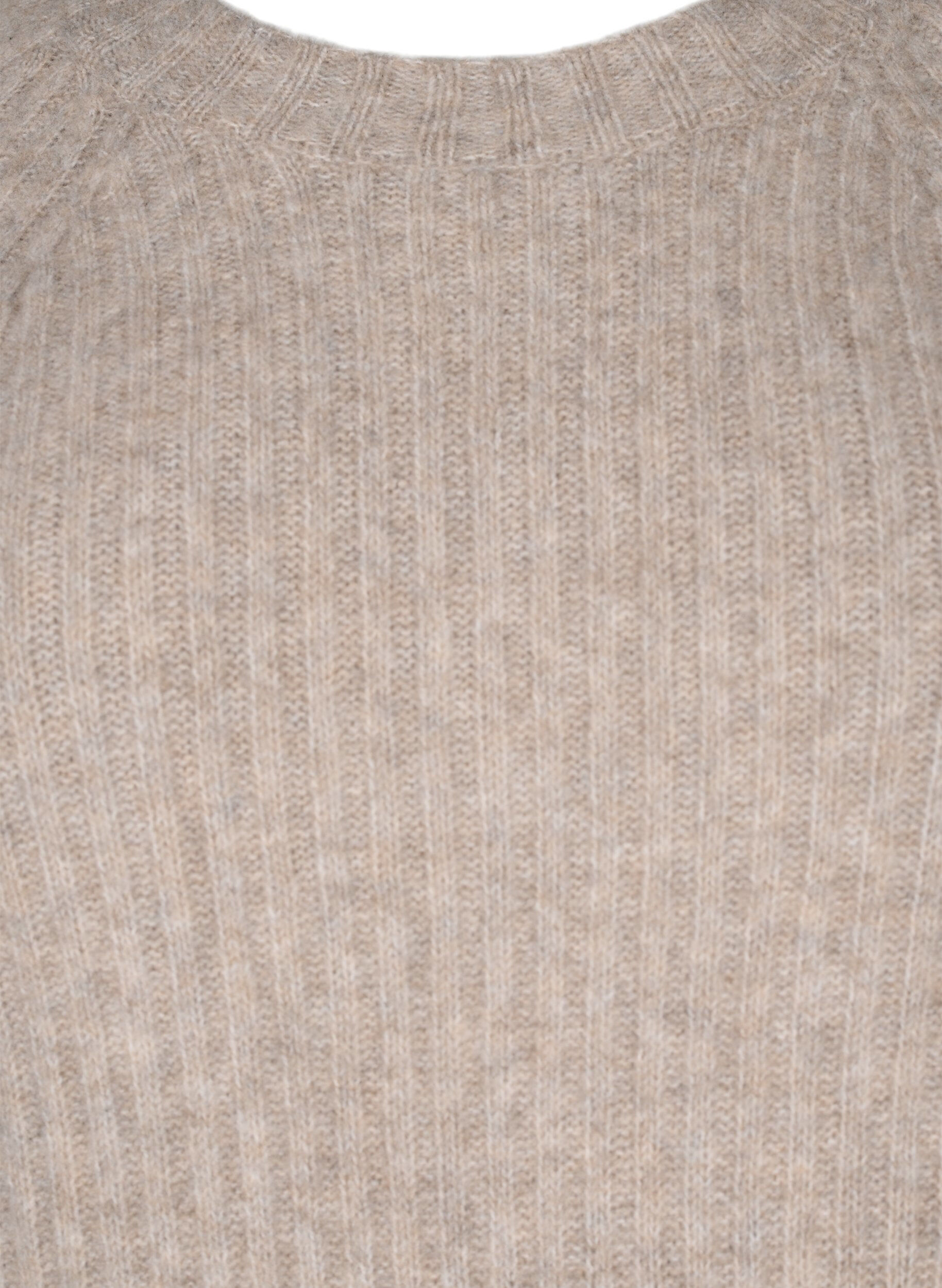 Zizzi Robe en tricot c&ocirc;tel&eacute; avec fente, Simply Taupe Mel., Packshot image number 2