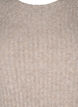 Robe en tricot côtelé avec fente, Simply Taupe Mel., Packshot image number 2