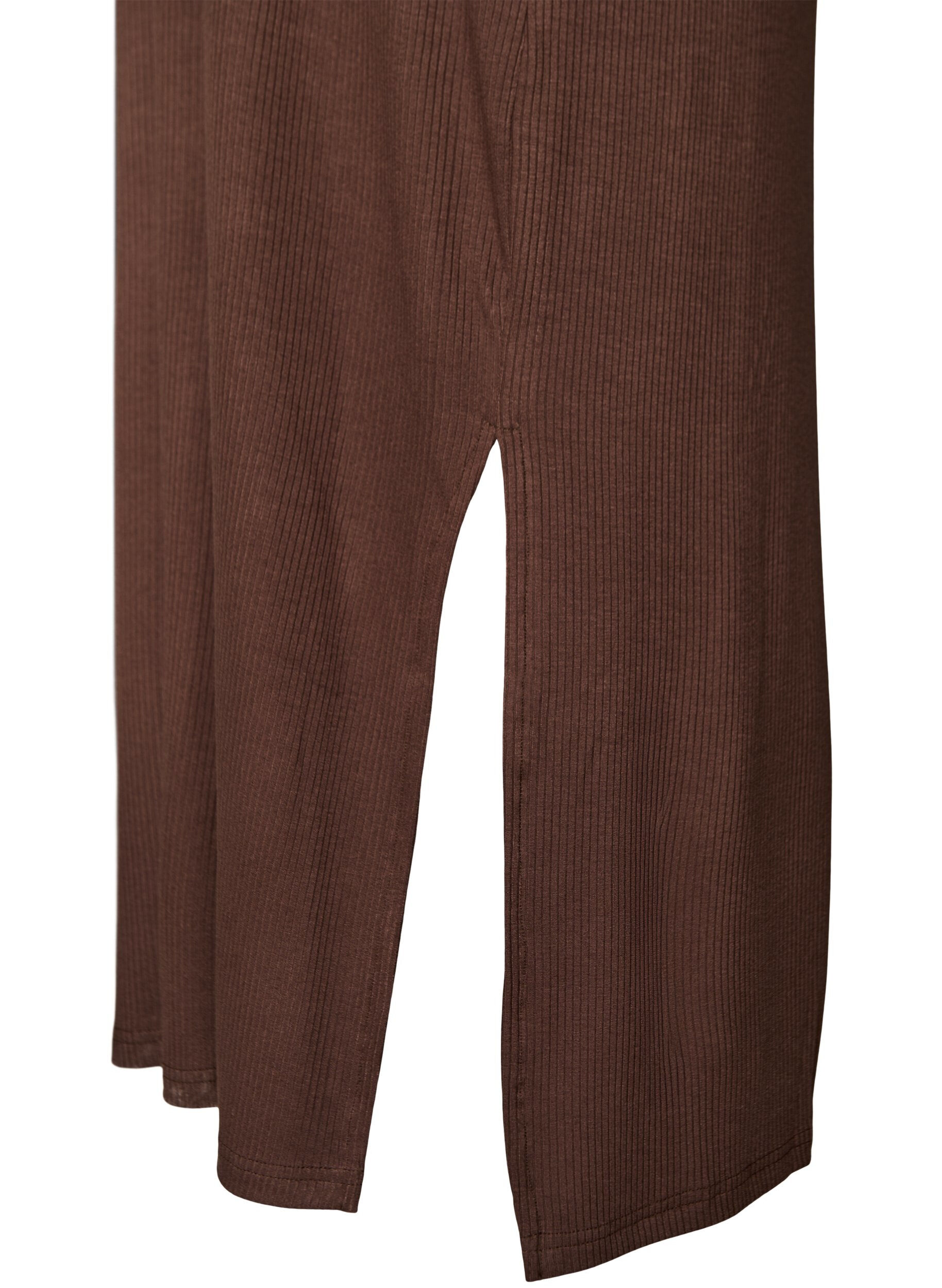 Zizzi Robe c&ocirc;tel&eacute;e sans manches en viscose, Marron, Packshot image number 3