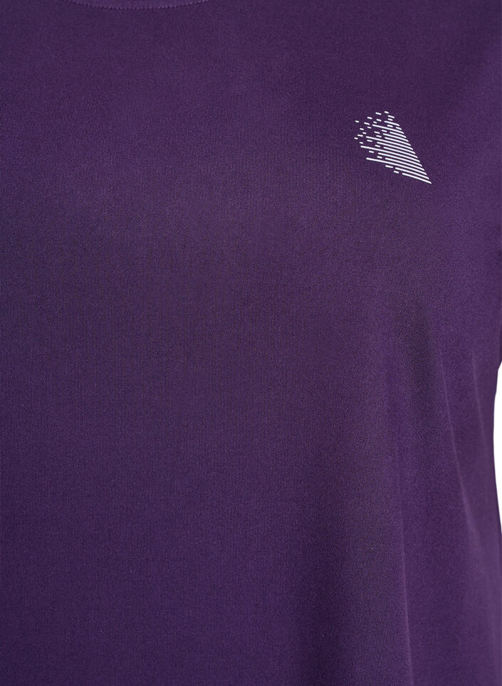 T-shirt de sport couleur unie, Violet, Packshot image number 2