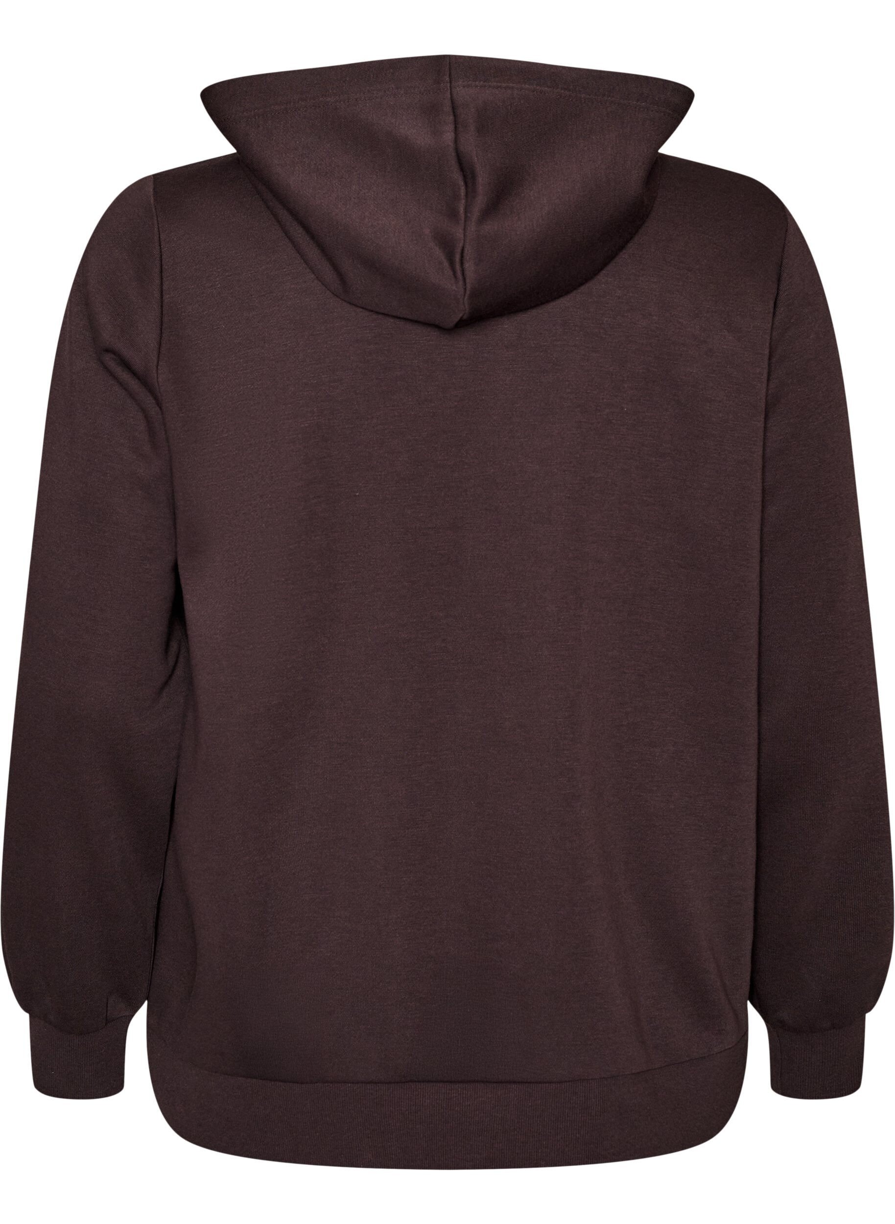 ZizziSweat &agrave; capuche zipp&eacute; avec poches, Marron, Packshot image number 1