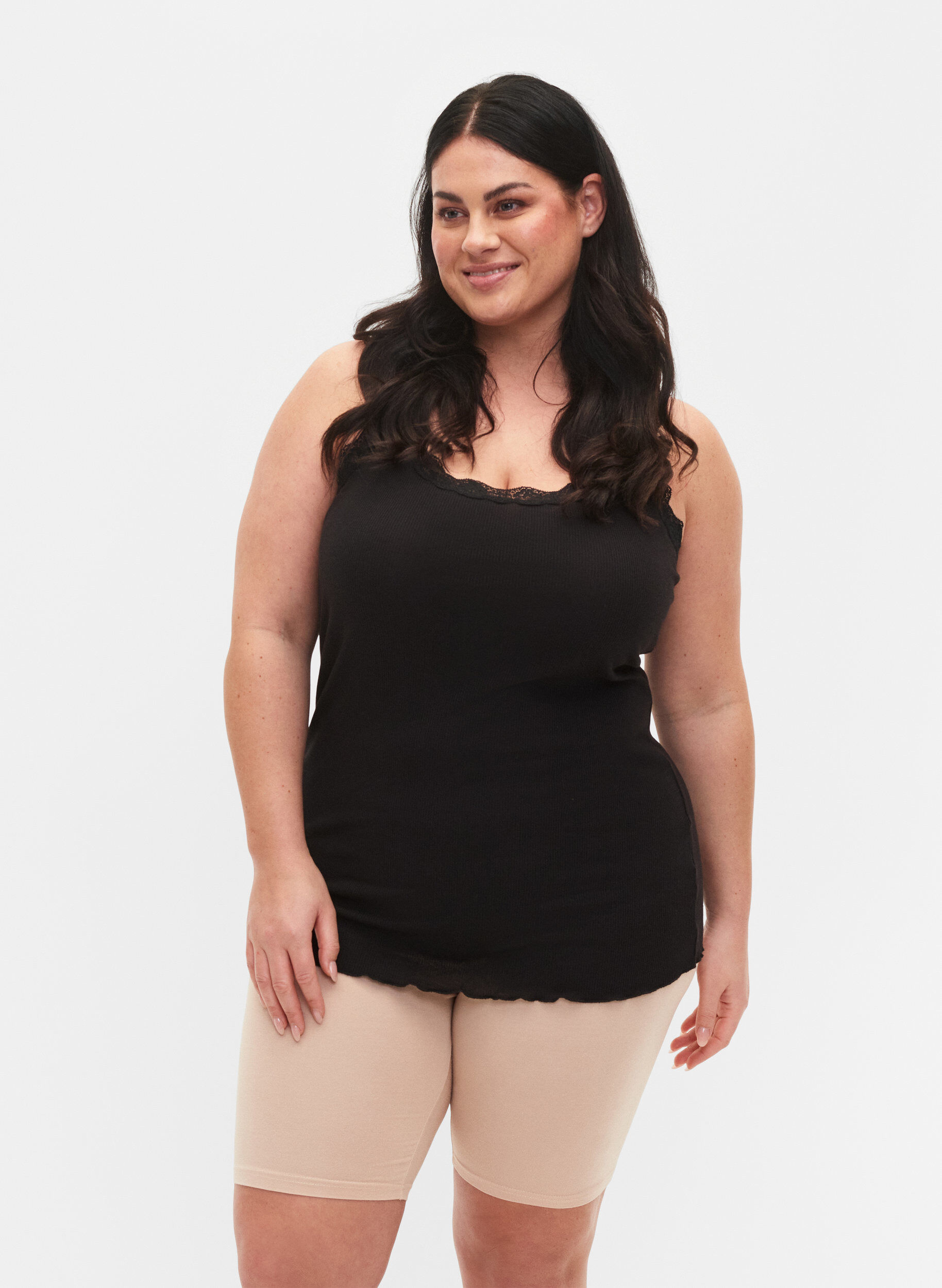 Short cycliste en viscose (lot de 2), Beige, Model