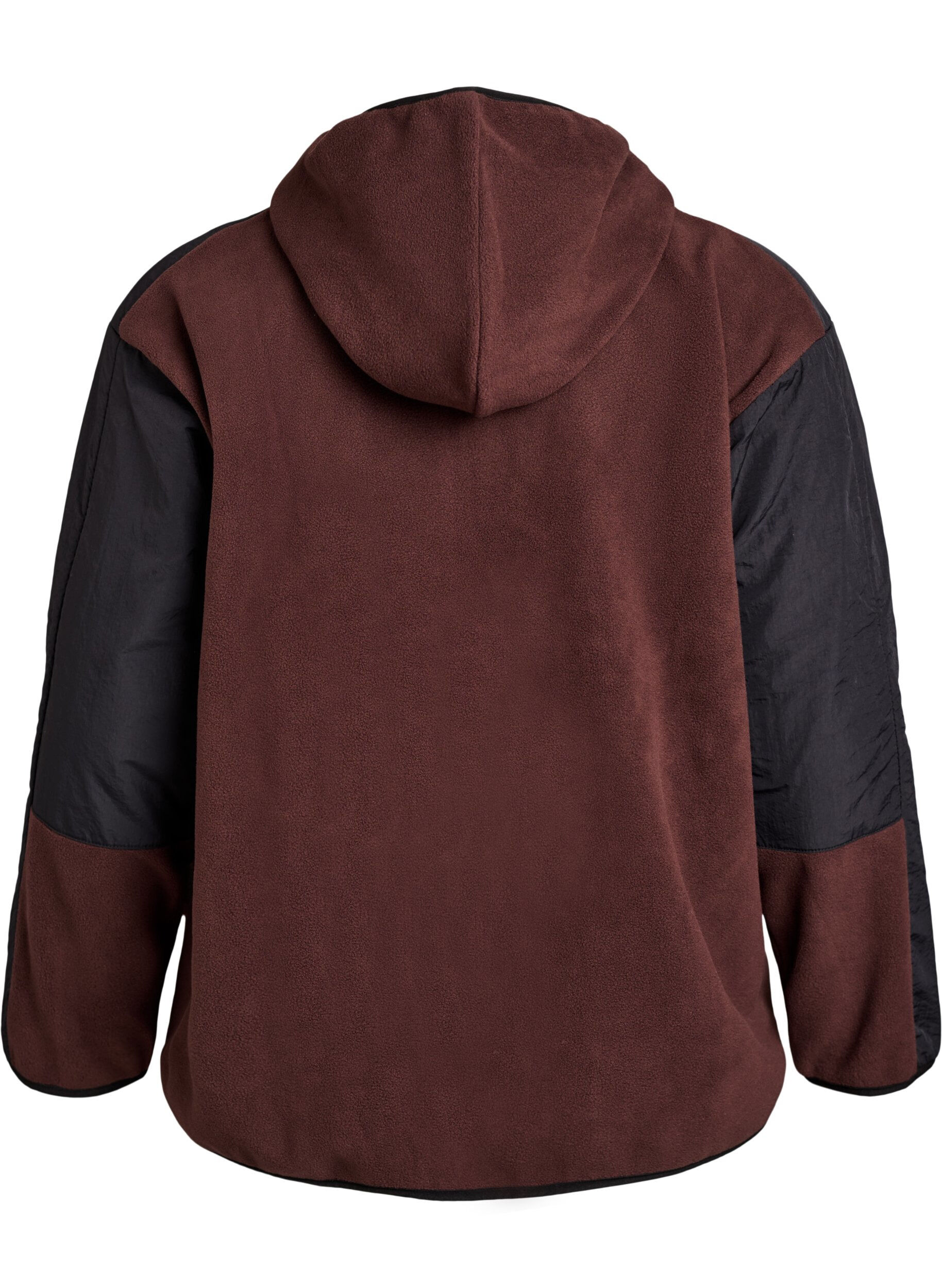 Zizzi Veste polaire &agrave; capuche avec poches, Marron, Packshot image number 1