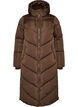 Doudoune longue avec capuche et poches, Marron, Packshot image number 0