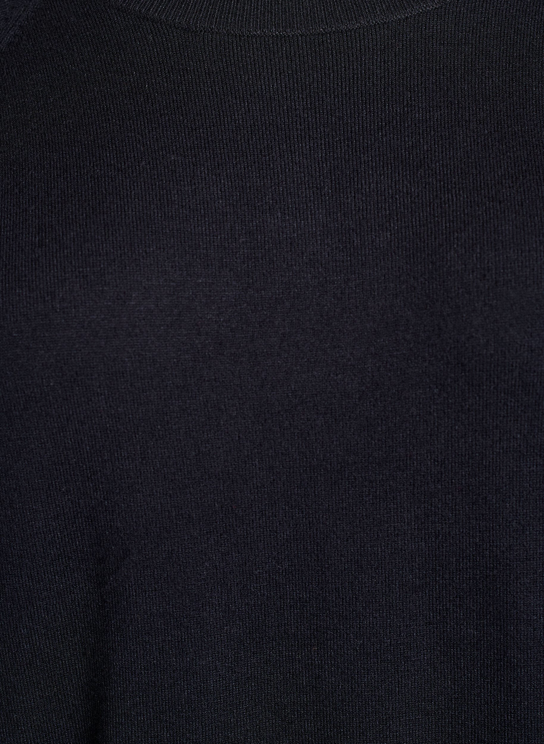 Zizzi Robe courte en maille avec manches raglan, Noir, Packshot image number 2