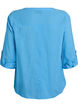 Chemisier en coton avec col en V, Bleu, Packshot image number 1