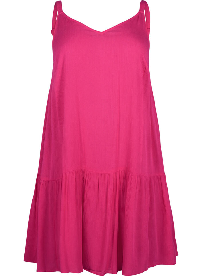Robe d'été à bretelles en viscose, Raspberry Sorbet, Packshot image number 0