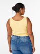 Haut basic uni en coton, Jaune clair, Model image number 2