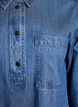 Chemise en denim ample avec manches 3/4, Bleu, Packshot image number 2