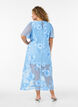 Robe en maille avec applications florales, Bleu Clair, Model image number 1