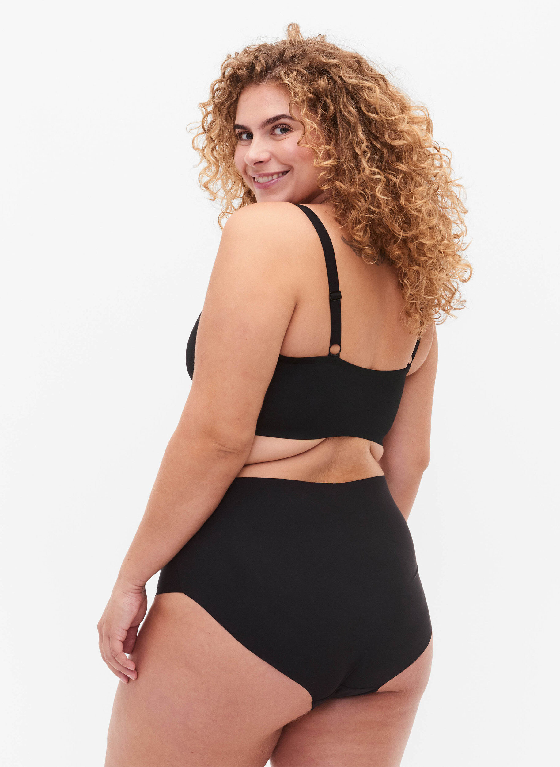 ZizziLot de 2 culottes sans coutures, Noir, Model image number 1